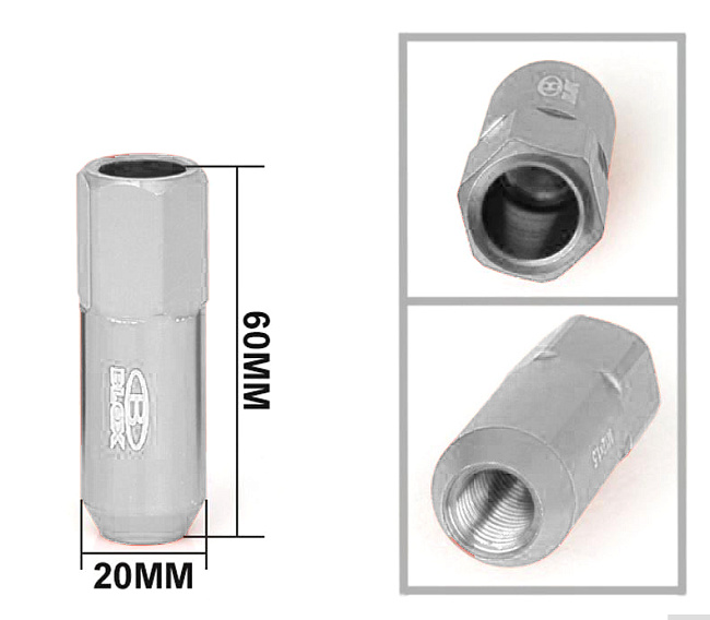 картинка Комплект гаек Blox,  серебряные М12 х 1.5 магазин  StreetTuning 