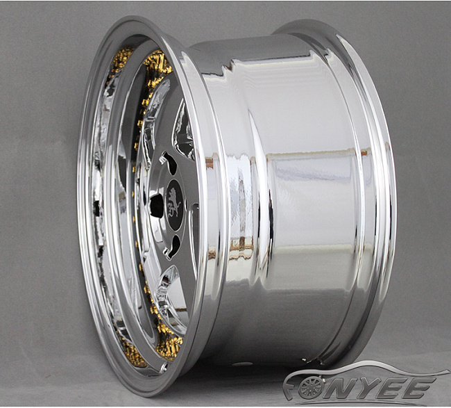 картинка Новые диски Rotiform TMB Flat R16 4х100 ET15 J8 хром + золотистые болтики магазин  StreetTuning 