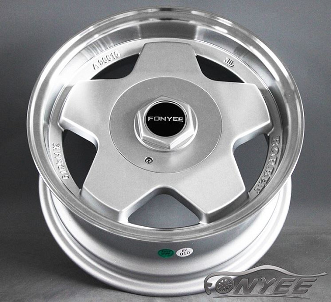 картинка Новые диски Borbet A R15 4х100/5x100 ET15 J8 серебро + полированная полка магазин  StreetTuning 