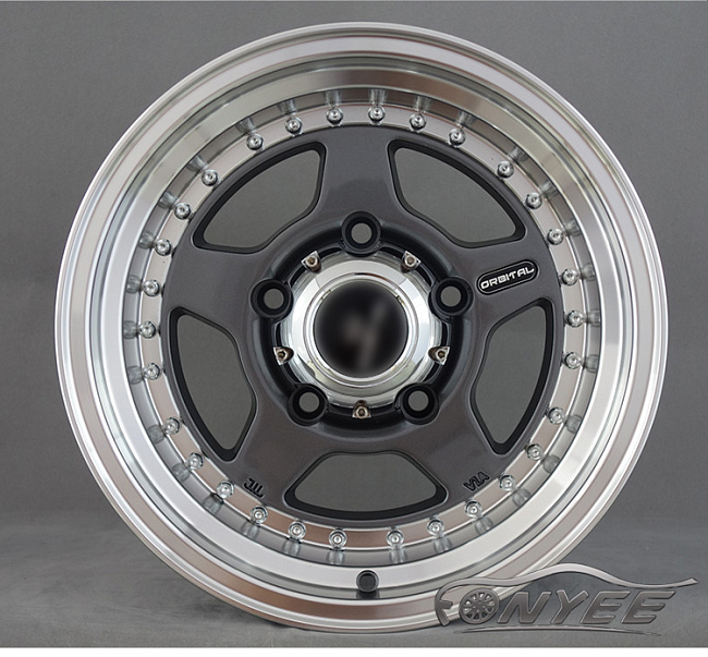 картинка Новые диски MVF-955 R15 5X139,7 ET-10 J7 серые + полированная полка магазин  StreetTuning 