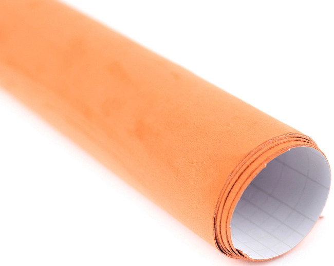 картинка Алькантара самоклеющаяся, цвет оранжевый магазин  StreetTuning 