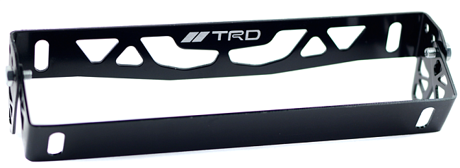 картинка Крепеж номерной рамки под углом TRD Style, цвет черный магазин  StreetTuning 