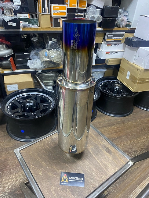 картинка Прямоточная банка HKS Style серии Jasma, D - 63 x 89 мм с напылением магазин  StreetTuning 