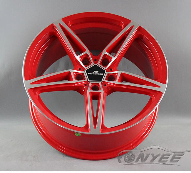 картинка Новые диски AC schnitzer AC1 R18 5X120 ET35 J8 серебро + красный цвет магазин  StreetTuning 
