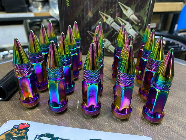 картинка Комплект гаек пики (пули) Starleks, 1/2, цвет неохром, 20 шт. магазин  StreetTuning 