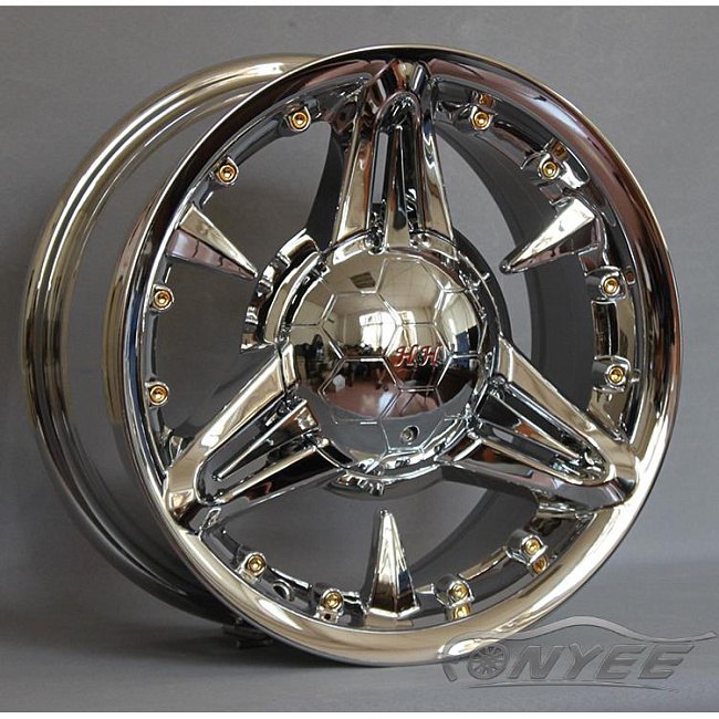 картинка Эксклюзивные диски HH R14 ET25 4x100/114,3 J6,5 хром магазин  StreetTuning 