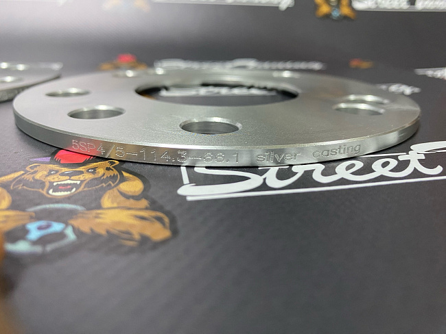 картинка Проставка Starleks 5 мм 4/5x114.3 цо 66.1 сквозная, Silver магазин  StreetTuning 