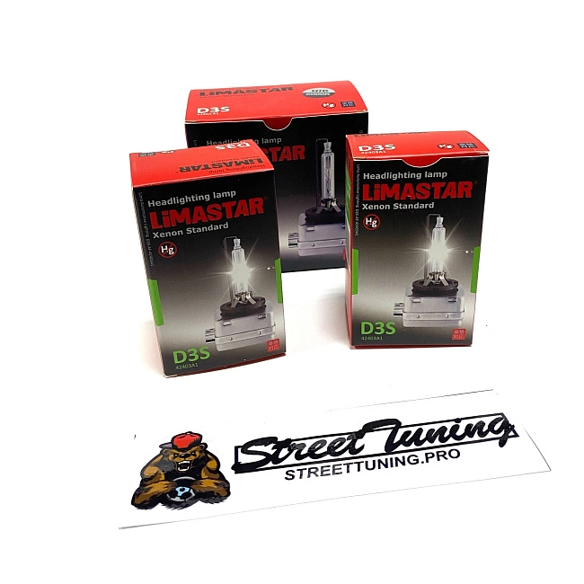 картинка Ксеноновые лампы Limastar D3S , 6000К, к-т 2 шт магазин  StreetTuning 