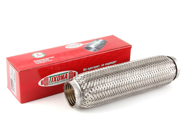 картинка Гофра глушителя Tixona (сталь 304 с внутренним металлорукавом) 45*260 магазин  StreetTuning 