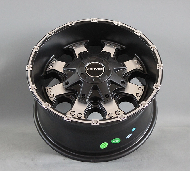 картинка Новые диски Fonyee Off-Road R17 6X139,7 ET0 J9 черный мат + серебро магазин  StreetTuning 