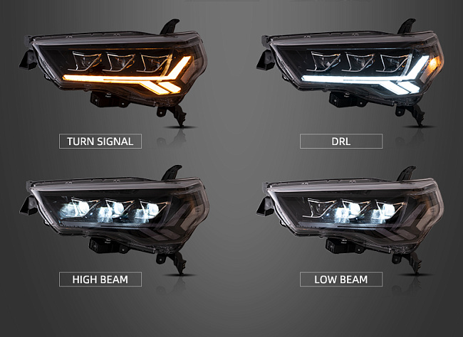 картинка Передние фары для Toyota 4 Runner c 2014 по 2021г магазин  StreetTuning 