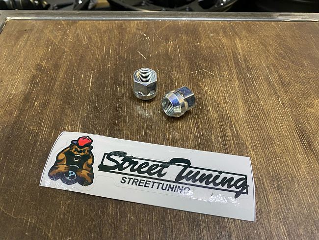 картинка Гайка Starleks М14х2 конус, высота 25мм, с выступом, открытая, ключ 19мм (400173Cr) магазин  StreetTuning 