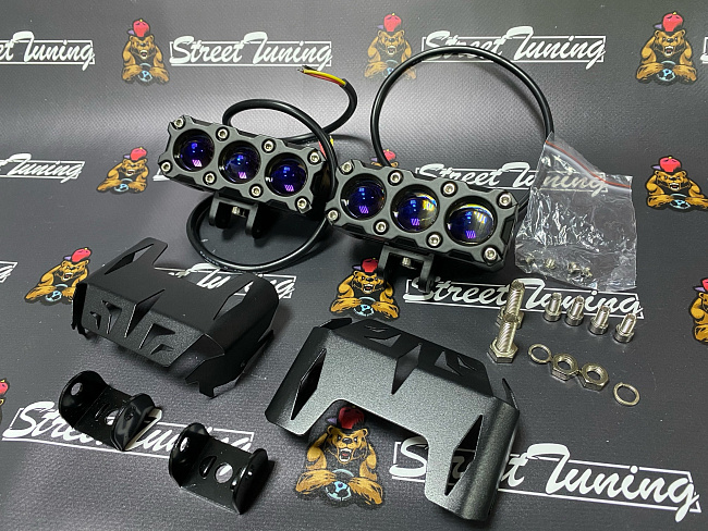 картинка Светодиодные прожекторы-линзы Sanvi S03, комплект 2 шт магазин  StreetTuning 