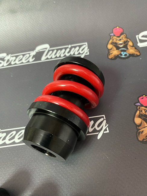 картинка Ручка КПП MOMO Springs в стиле койловера, черная, пружина красная магазин  StreetTuning 