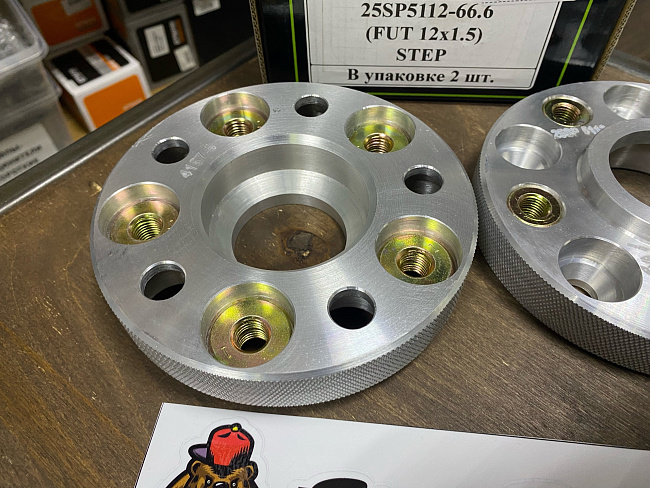 картинка Проставка Starleks 25 мм 5x112 цо 66.6 футорочная 12х1.5 РФ магазин  StreetTuning 