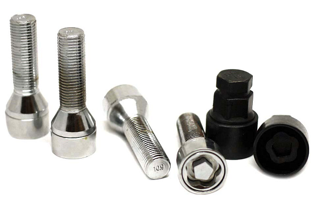картинка Комплект секретных болтов 14x1.5, 40 мм, конус. - 674157EM-2Key магазин  StreetTuning 