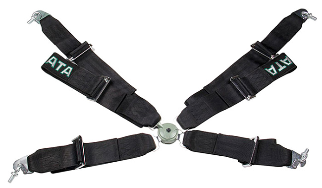 картинка Ремень безопасности 4-х точечный TAKATA Style, черный магазин  StreetTuning 