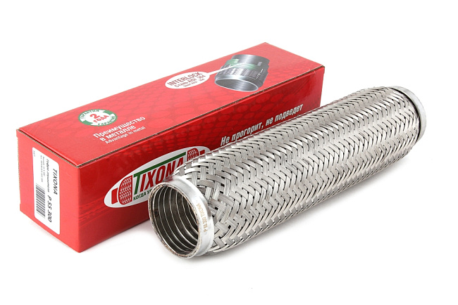 картинка Гофра глушителя Tixona (сталь 304 с внутренним металлорукавом) 55*300 магазин  StreetTuning 