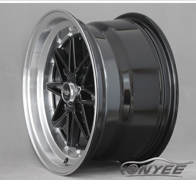 картинка Новые диски Equip 03 R15 4x100 ET25 J8 черный + полированная полка магазин  StreetTuning 