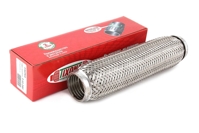 картинка Гофра глушителя Tixona (сталь 304 с внутренним металлорукавом) 45*280 магазин  StreetTuning 