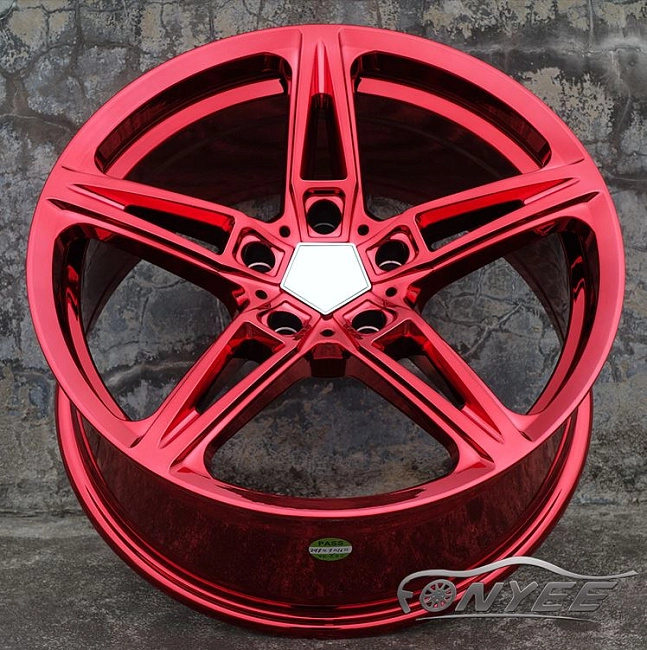 картинка Новые диски AC schnitzer AC1 R18 5X120 ET35 J8 красный хром магазин  StreetTuning 