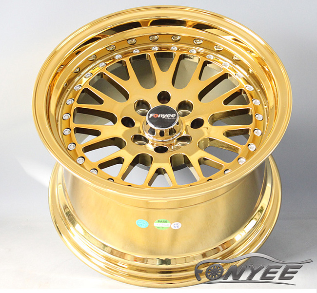 картинка Новые диски ESM 007 R15 4x100 ET25 J8 хром золото магазин  StreetTuning 