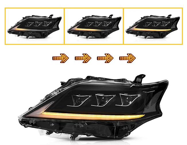 картинка Передние светодиодные фары VLAND для TLexus RX300 RX350 RX450H магазин  StreetTuning 