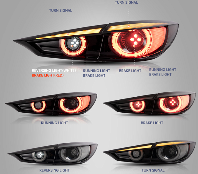 картинка Задние светодиодные фары для MAZDA AXELA c 2014 - по 2018 магазин  StreetTuning 