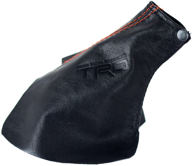 картинка Чехол на ручник для  Toyota MARKII 90 TRD , Кожа, красная строчка магазин  StreetTuning 