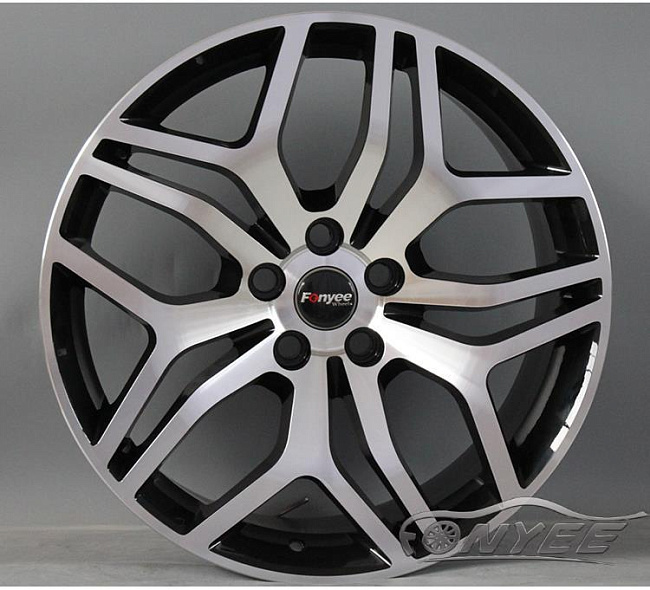 картинка Новые диски Range Rover Evoque Wheels R20 5x108 ET45 J9,5 черный глянец + серебро магазин  StreetTuning 