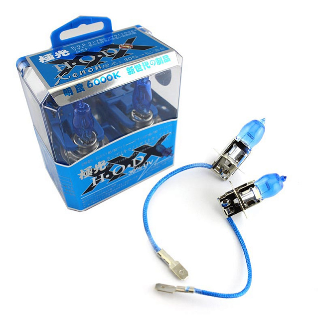 картинка Галогеновые лампочки HOD H3 100W 12V (2ШТ) 6000k магазин  StreetTuning 