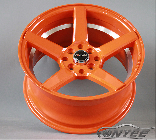 картинка Новые диски Vossen CV3 Replica R16 4X114,3/4X100 ET25 J8 оранжевый глянец магазин  StreetTuning 