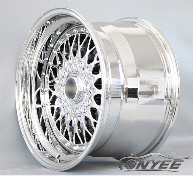 картинка Новые диски BBS RS R17 5X108/5X114,3 ET30 J10 хром серебро + серебристые болтики магазин  StreetTuning 