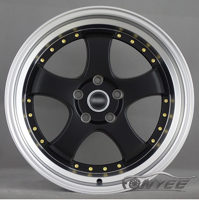 картинка Новые диски JNC 017 R18 5X114,3 ET20 J8,5 черный мат + полированная полка магазин  StreetTuning 