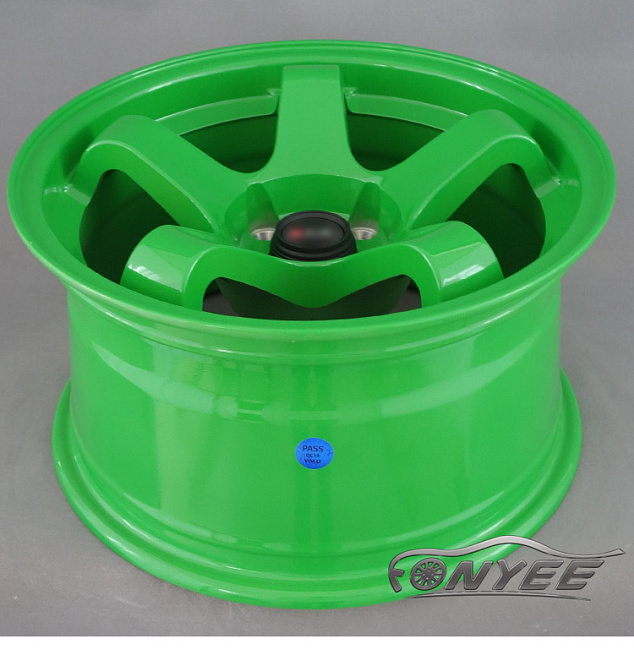 картинка Новые диски Bee*R B5 R15 4x100 ET10 J8 зеленый магазин  StreetTuning 