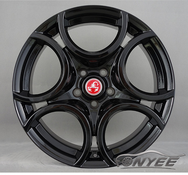 картинка Новые диски Alfa Romeo 8C R18 5X110 ET41 J8 черный глянец магазин  StreetTuning 