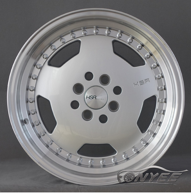 картинка Новые диски HSR R16 4x100-4x114,3 ET38 J8 серебро + полированная полка магазин  StreetTuning 