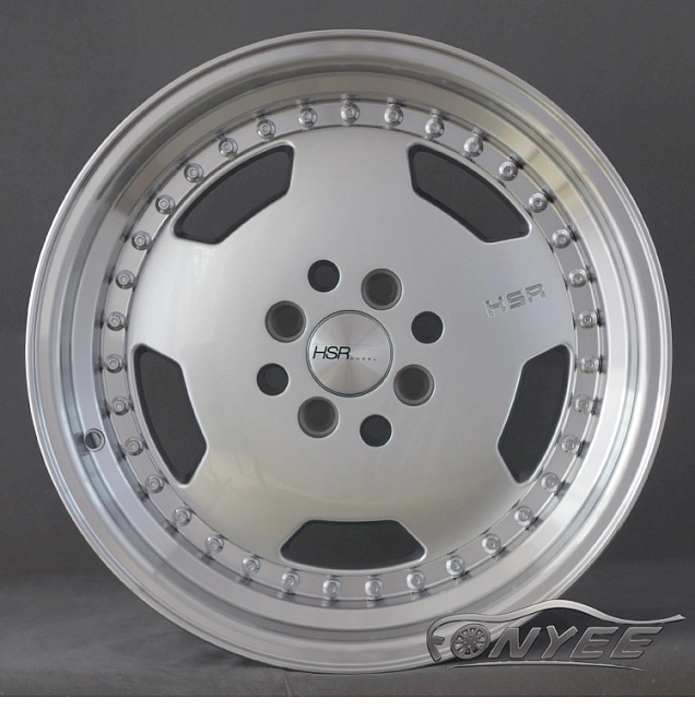 картинка Новые диски HSR R16 4x100-4x114,3 ET38 J8 серебро + полированная полка магазин  StreetTuning 