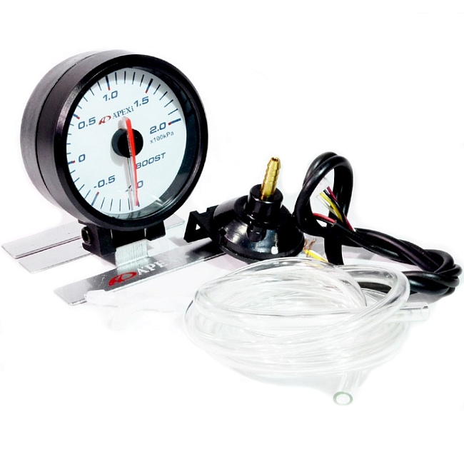 картинка Датчик давления турбины Apexi Style, белое табло магазин  StreetTuning 