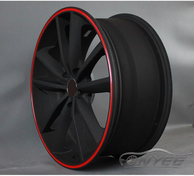 картинка Новые диски Fonyee-088 R18 5X114,3 ET42 J7,5 черный мат + красный магазин  StreetTuning 