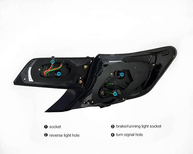 картинка Задние фары для Toyota Camry 2012-2014 г  темно черные магазин  StreetTuning 