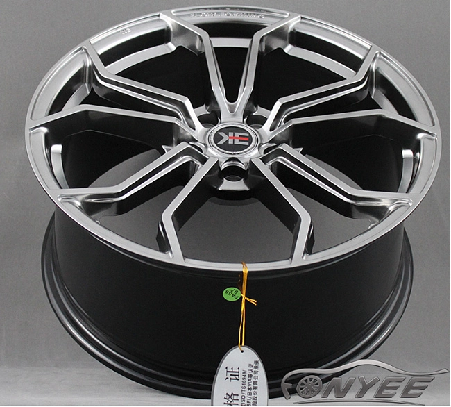 картинка Новые диски KE Flow Forming модель 5 R18 5X108 ET42 J8 черная + серебро магазин  StreetTuning 