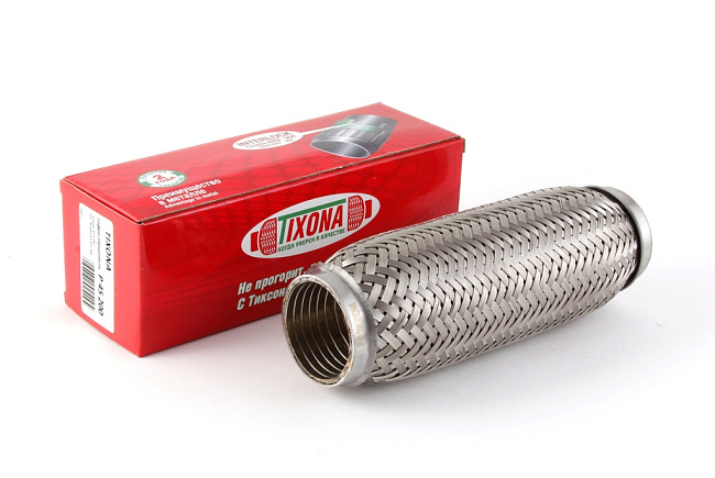 картинка Гофра глушителя Tixona (сталь 304 с внутренним металлорукавом) 45*200 магазин  StreetTuning 