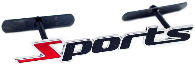 картинка Шильдик в решетку радиатора с логотипом "Sports" магазин  StreetTuning 