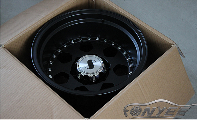 картинка Новые диски Daytona R16 6х139,7 ET-44 J10 черный мат + полированная полка магазин  StreetTuning 