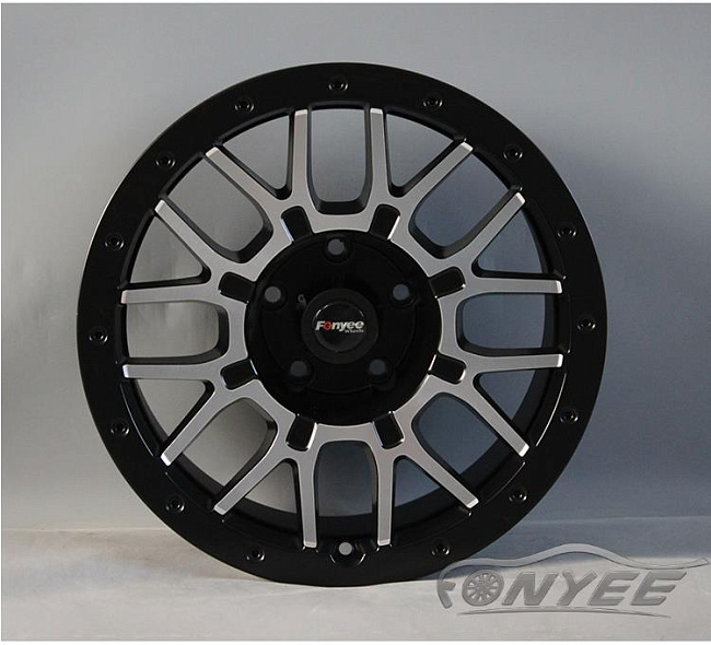 картинка Новые диски R wheels R17 6X139,7 ET-16 J9 черный + серебро магазин  StreetTuning 