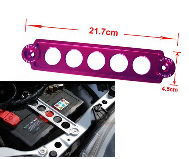 картинка Крепеж для аккумулятора Epman, фиолетовый L-215 мм магазин  StreetTuning 