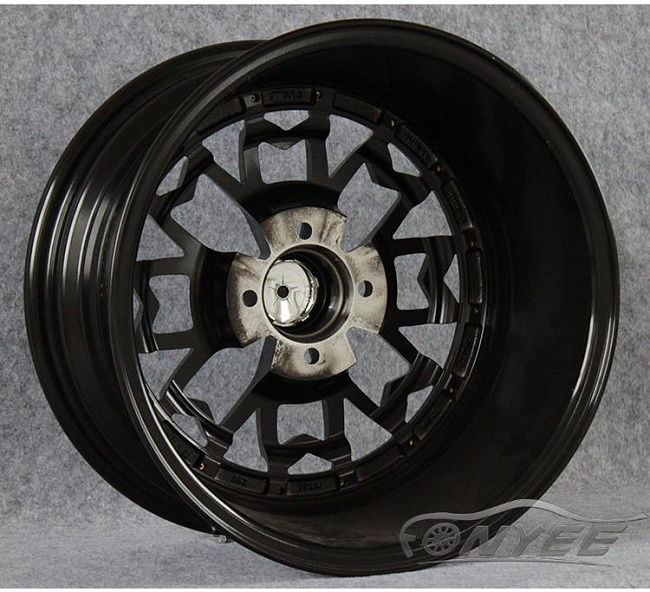 картинка Новые диски Fonyee 552 R15 4X100 ET20 J8 черный глянец + полированная полка магазин  StreetTuning 