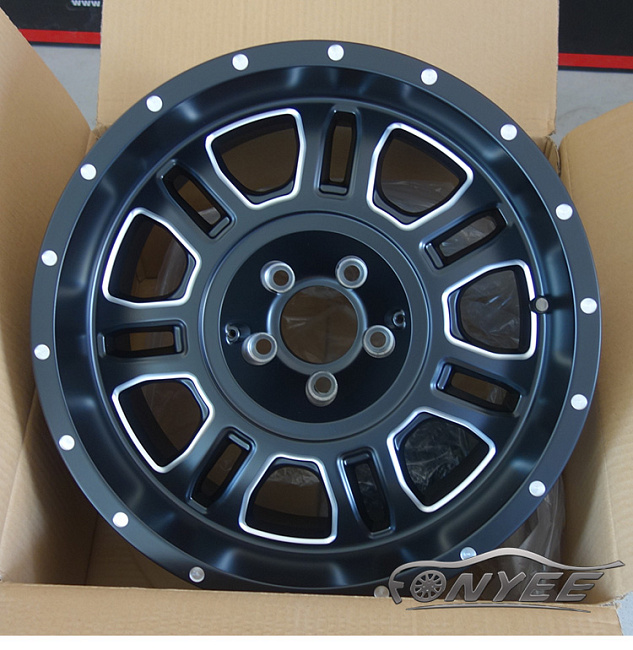 картинка Новые диски Racing 4x4 R17 5x127 ET-12 J9 черный мат магазин  StreetTuning 