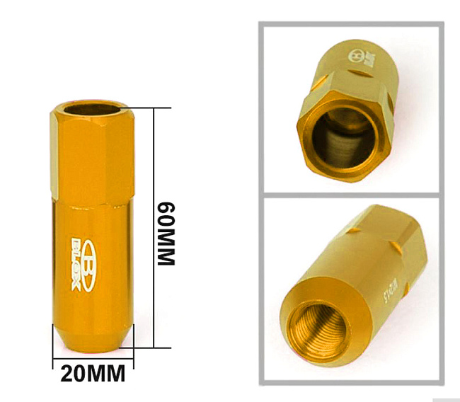 картинка Комплект гаек Blox,  золотые М12 х 1.25 магазин  StreetTuning 